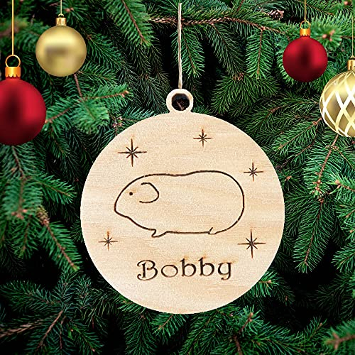 Pet-Jos Personalisierte Meerschweinchen Christbaumschmuck Weihnachtsbaumschmuck Haustier Weihnachtsdeko Ornament