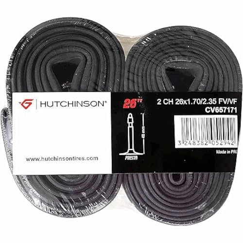 HUTCHINSON - Cámara de aire - Estándar - Cámara de aire - Resistencia y a prueba de pinchazos - Bicicleta de carretera - Válvula Presta - Grosor 0,9 mm - 48 MM - 29 x 1,70-2,35 - Juego de 2