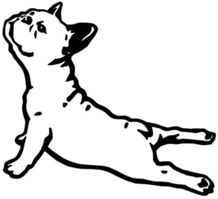 France Animal Car Sticker Pet Dog Cartoon Car Styling Vinyl Black/Silver16.1cm*14.7cm