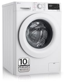 LG Lavadora Serie 350 F4WV3509S3W - 9kg, Carga Frontal, 1400 RPM, Inteligencia Artificial AI Direct Drive, con Vapor, Autodosificación Detergente, Color Blanco