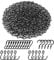 BNGGOGO Hanging Basket Chain Set, 196 Inch Black Chain with 10 Hooks, 10 Clips & 5 Screw Eye Hooks for Planters, Bird Feeders, Indoor & Outdoor Use