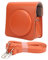 Camera Case for Instax Square SQ1, Adjustable Shoulder Strap and Removable Cover, Pu Leather Camera Pouch (Orange)