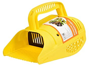 XZincer Beerensammler und Rechen mit Kamm und ergonomischem für einfacheres Beerenpflücken Rübenkraut (Yellow, One Size)