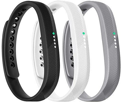 honecumi Bracelet Compatible avec Fitbit Flex 2, Silicone Souple Classique R├ęglable Sport, Multicolore, 13 mm, Unisex, Blanc, Noir, Rouge, Violet, Bleu, Gris, Orange, Rose