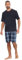 INSIGNIA Mens Pyjamas Set Short Sleeve T-Shirt Top & Woven Shorts Pants (Navy Emblem, XL)