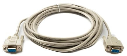 System-S D Sub Kabel 5 m 9 Pin Buchse zu Buchse RS232 DB9 Adapter in Grau