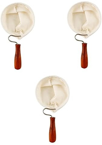 Ciieeo 3piezas Filtro De Café De Bolsa De Flanela y Mango De Madera Accesorio Portátil Para Preparar Café Sin Residuos