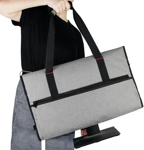 Topyond 24in Computer Monitor Storage Bag,Portable Computer Monitor Carrying Bag,Monitor Shipping Box,Travel Carrying Case for Screens and Monitors Gray