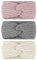 Huiguli 3 Stück Stirnband Damen Winter, Stirnband Kinder Mädchen, Herbst und Winter Einfach und Vielseitig Stirnbänder Strick Haarband Ohrenwärmer Elastische