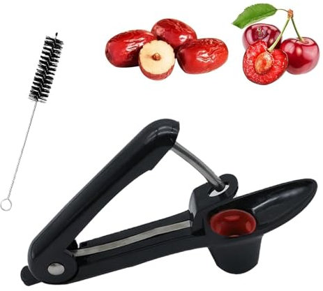 Kirschentkerner Kirschentsteiner Edelstahl Olivenentkerner Kunststoff für Schnell Entfernen Früchtsteinen Hand Fruit Entkernen,Kirschenentkerner