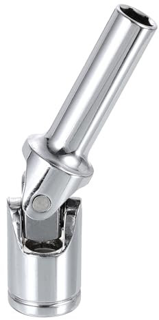 sourcing map 3/8 Drive Universal Joint Socket 8mm CR-V Metric 6-Point Rotation Swivel Flex Socket