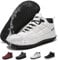Wizshoe Barfuss Schuhe Damen Herren Wasserdicht Herbst Winter Barfußschuhe mit Breite Zehenbox Bequeme Winterstiefel rutschfeste Wanderschuhe mit Zero-Drop Solhe Sport Winterschuhe Unisex Weiß 41EU
