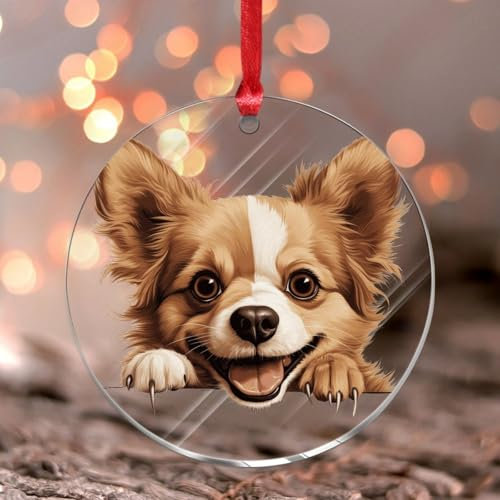 Weihnachtsschmuck 2024, russisches Spielzeug, Acryl, Weihnachtsbaumschmuck, 3D-Kunst-Porträt, Haustier-Souvenir, bunt, Tierkunst, Andenken, Sammlerstück, Geschenk, Baumdekoration, Strumpf,