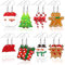 Weihnachtsohrringe,8 Paar Ohrringe Weihnachten Set,Weihnachtsohrringe für Frauen,Weihnachten Tropfen Ohrringe,Xmas Ohrringe Weihnachten Tropfen Baumeln Ohrringe Set für Frauen Mädchen (A)