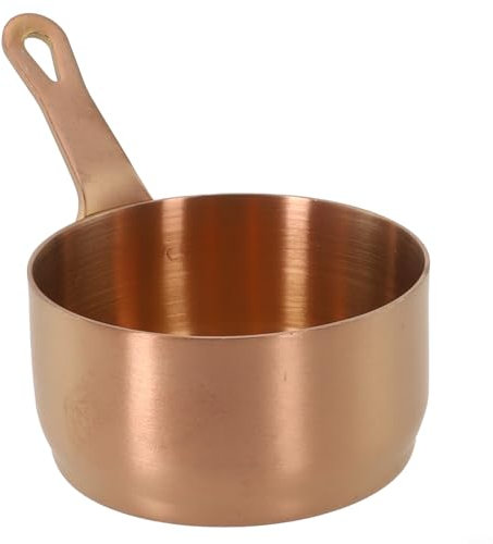 100ML Pot Gravy Milk Pot Mini Sauce Pan Stainless Steel Non Small Saucepan Cute Mini Pot Perfect For Cooking Sauces And Noodles(Bronze S)
