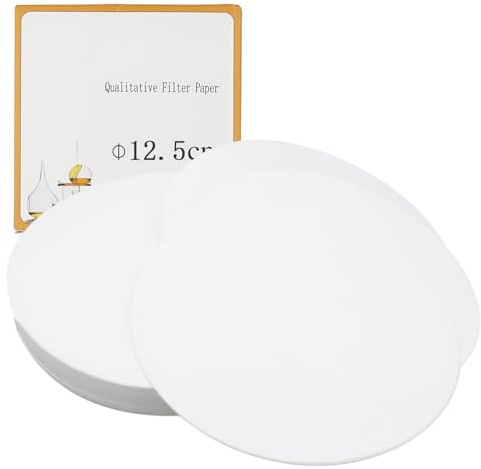 1 scatola 100 Pezzi Carta da Filtro Quantitativa,Filtro Carta di Velocità Media 12.5cm,Rotondo Carta da Filtro,carta da filtro multiuso,per Carta Filtro Laboratorio