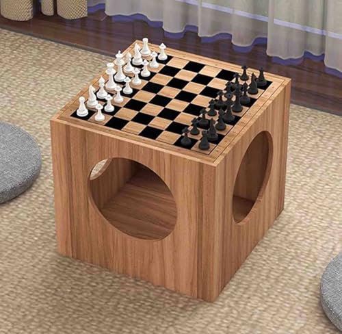 HNBYLMM Chess Go Table Chess Table Furniture Wooden Chess Table Chess Board Coffee Table Furniture, Chess Set Board Game for Family Board Games