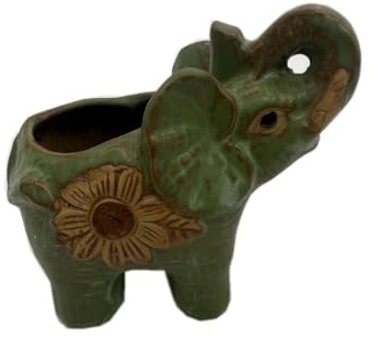 ZUODOOKU Keramik Topf Elefanten Kaktus Sukkulenten Pflanze Topf Blumen Pflanzer Mini Garten
