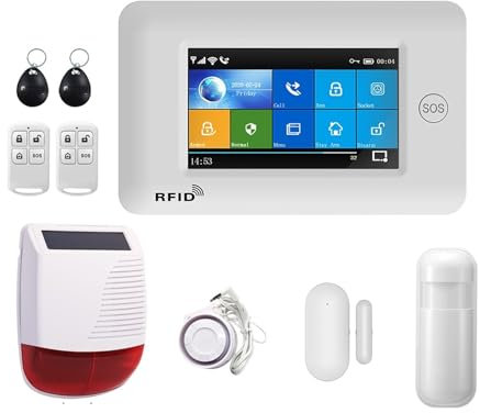 MZZYG Home Security Systems WIFI+GSM GPRS Wireless Home Security Burglar Alarm System APP Remote Control Alarm Host(P)