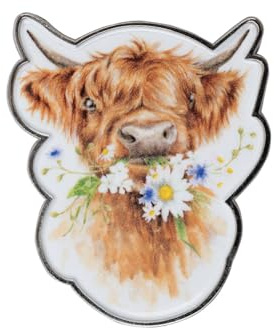 Wrendale Designs - Daisy Coo' Highland Cow Pin Badge