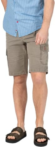 Timezone Herren Cargo Bermuda Shorts Regular RYKERTZ Short Mid Waist Regular Fit, Größe:W 29, Farbe:1202-2028 Washed Beige