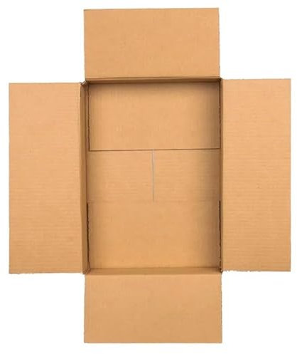 BOXXCO 100 x Faltkarton 350x250x80 mm, DHL Kleinpaket Format, 1000g Maximalgewicht, Recyclingpapier (100)