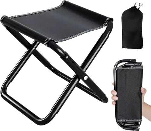 TaiXinYuly Sgabello Pieghevole Portatile,30 CM Sedia Pieghevole Portatile per Campeggio,Resistente 150kg, per Viaggi, Escursioni, Picnic, Campeggio, Pesca