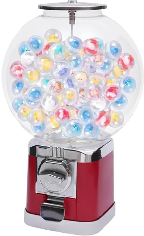 Coin Operated Vending Machine Toys - Mini Candy Dispenser with Light Round Toy Ball Prizes for Retail Stores