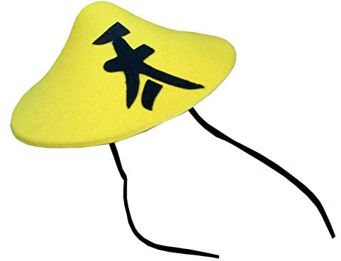 P 'Tit viereckig Clown 91 Chinesische Filz Hut für Erwachsene – Gelb