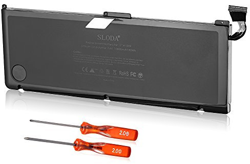 SLODA A1309 Sostituzione della batteria del laptop per compatibile con MacBook Pro 17 pollici (inizio 2009/2010, metà 2009) Montaggio per notebook [Li-Polymer 7.4V 10800mAh/80Wh]