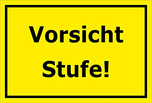Melis-Folienwerkstatt Aufkleber – Vorsicht Stufe - 30x20cm – S00085-089-C 20 VAR