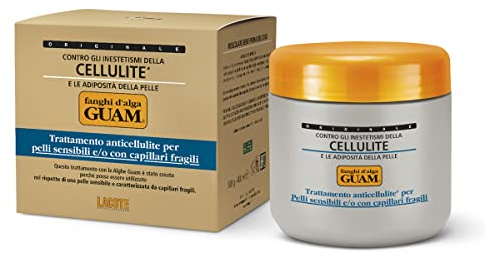 Guam, Algenfango Guam, Anticellulite Behandlung für empfindliche Haut und/oder mit Fragilen Kapillaren, Sichtbare Verringerung von Cellulite und Fettdepots auf der Haut, Made in Italy, 500 g Packung
