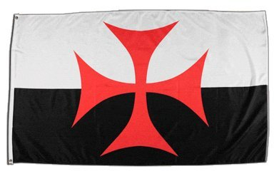 Flaggenfritze Fahne/Flagge Kreuzritter Kreuz + gratis Sticker