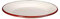 Ibili Plato Llano Bordeaux 24 CM, Stainless Steel, Blanco/Rojo, 24 x 24 x 5 cm