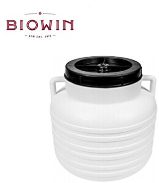 Browin 360110 Baril à Chou 10 L, Ø 13 cm | Baril pour Chou, Concombre, pour Mariner, pour Ensilage, Alimentaire | Baril avec Couvercle | Blanc