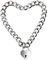 Lover Heart Padlock Necklace Metal Padlock Collar Choker for Men Women with Lock and Key 20