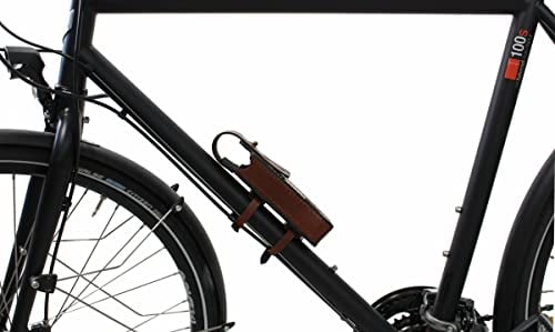 Gusti Fahrradschloss Tasche Leder - Laurent F. Zubehör Fahrrad inkl. Halterung Hülle für Faltschloss Schlosstasche Bike Lederhülle