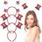 VALICLUD Star Headband 4pcs 4th Of July Party Headband American Flag Star Top Hat Head Bopper Patriotic Hairbands Headdress For Independence Day Celebration Headwrap