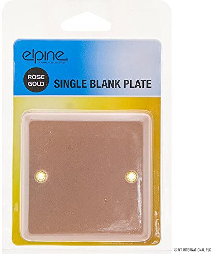 NEW ROSE GOLD SINGLE BLANK PLATE LIGHT SWITCH HOME OFFICE ELECTRIC SOCKET COVER | DECORATIVE WALL PLATE SWITCH PLATE COVERS FOR KITCHEN LIVING ROOM