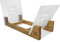 Vinyl Buddy, Vinyl Record Storage for 50 LPs, Made from Natural Wood with Two Acrylic End Panels (Teak Finish)