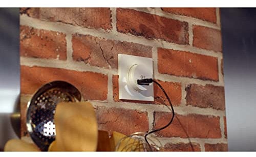 prise usb double - rapide - a+c - 18w - 3.4a - odace - blanc - schneider electric s520219