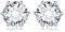 JewelryPalace Rundschliff 3ct Moissanite Solitär Ohrstecker Silber 925 Damen, Simulierter Diamant Braut Schmuck Set, Ohrringe Silber Mädchen Edelstein,Ohrstecker Silber Klein mit Stein Geschenk Frauen