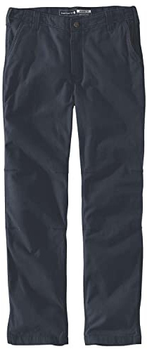 Carhartt Rugged Flex Straight Fit Arbeitshose aus Segeltuch mit 5 Taschen, konisch zulaufend, Herren Blau W30/L32