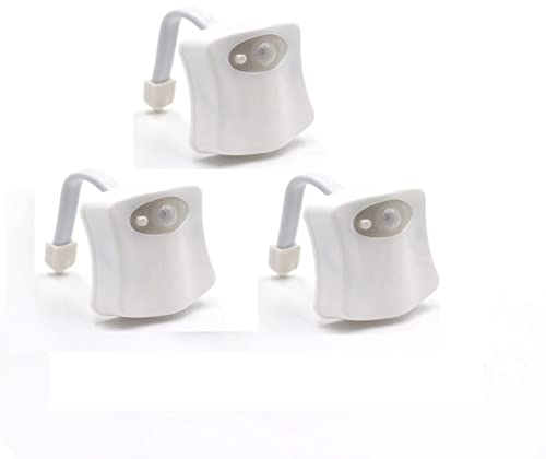RANRAO 3PCS 16-farbe WC Schüssel LED Nachtlicht, Bewegungssensor Aktiviert LED Licht, Toilette Sensing Licht Suspendierte Menschliche Intelligente Sensing Nachtlicht