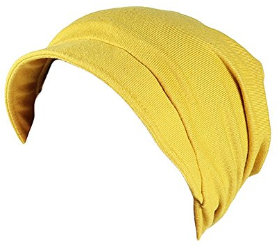 Chemo Kappe Damen Sommer Beanie Turban Super Weich Slouchy Kopfbedeckungen Kop Wraps Beanie Mützen für Haarausfall, Kreb, Chemo Gelb