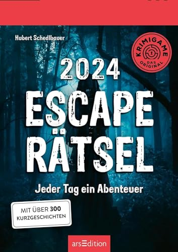 Harenberg Escape Rätsel - Tagesabreisskalender 2024 - arsEdition-Verlag - Aufstellkalender - Jeder Tag ein Abenteuer - 10,5 cm x 14,5 cm