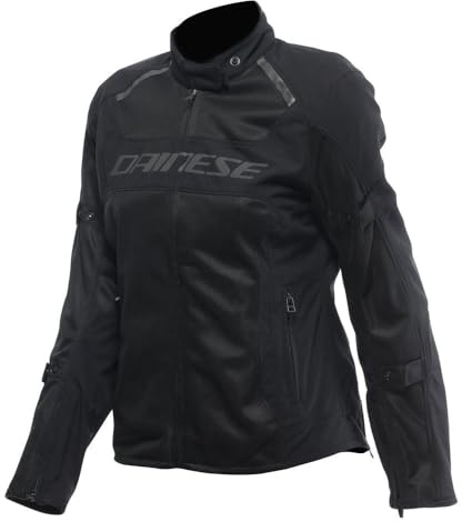 Dainese - Air Frame 3 Tex Jacket Wmn, Giacca da Moto Estiva in Tessuto, con Fodera Antivento, Donna, Nero/Nero/Nero, 40