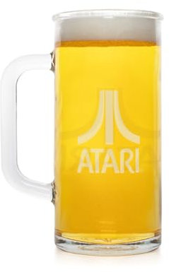 Official Atari Beer Glass with Handle, 1 Pint, 600ml, Retro Beer Glass, Gifts for Men - ThumbsUp!