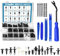 Rivetti in Plastica per Auto, Clip di Viti di Plastica Assetto Auto Kit per Carrozzeria Interni Auto Pannello Paraurti Porta, con Strumenti Rimozione Fissaggio (Blu(470PCS))