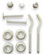 KIT UNIVERSALE TAPPI E RIDUZIONI BIANCO DA 1x1/2 O 1x3/8 COMPLETO DI MENSOLE CON TASSELLI E CHIAVE PER SPURGO PER RADIATORE TERMOSIFONE CALORIFERO IN ALLUMINIO E GHISA (KIT DA 3/8)